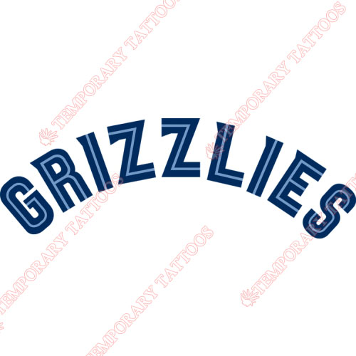 Memphis Grizzlies Customize Temporary Tattoos Stickers NO.1056